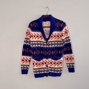 Forever 21 Size S Geo Pattern Print Button Up Cardigan